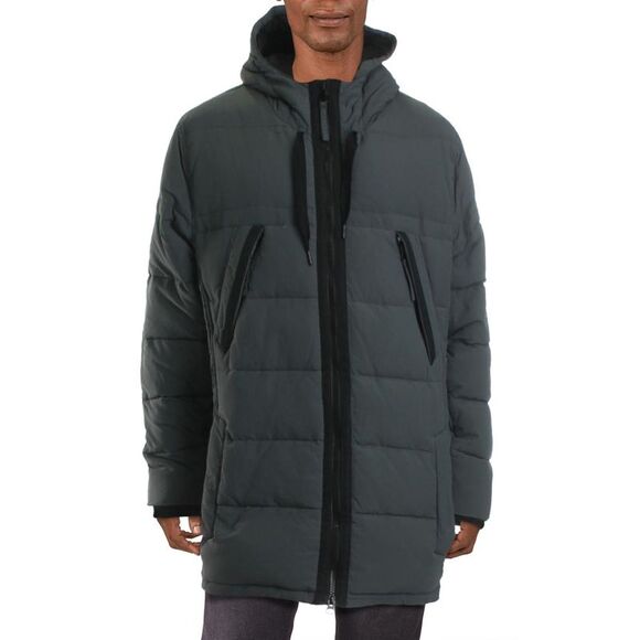 Marc New York by Andrew Marc Mens Holden Gray Down Puffer Coat Outerwear NWT - Picture 1 of 2